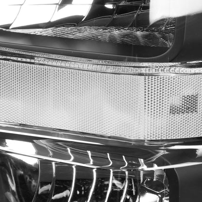 FAROS 08-10 FORD F-250, F-350, F-450, F-550 - SUPER DUTY 2/4-DOOR - H13 LOW BEAM / HIGH BEAM - BLACK HOUSING / CLEAR CORNER