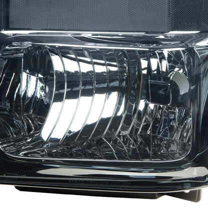 FAROS 08-10 FORD F-250, F-350, F-450, F-550 - SUPER DUTY 2/4-DOOR - H13 LOW BEAM / HIGH BEAM - SMOKE HOUSING / CLEAR CORNER
