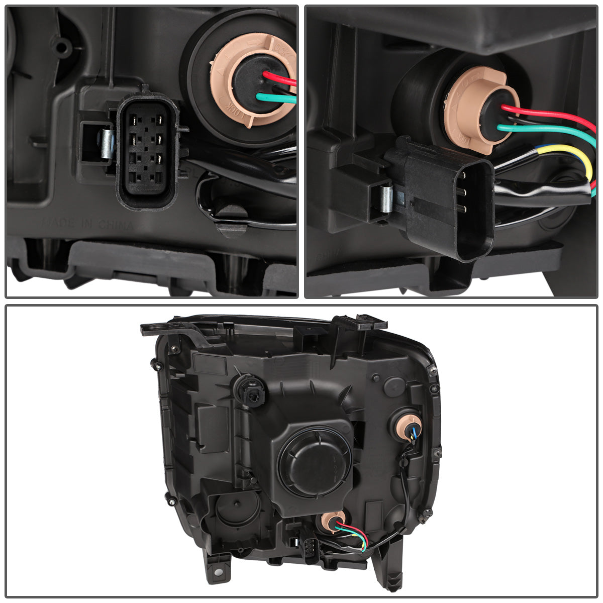 FAROS 14-15 GMC SIERRA 1500 / 15-17 GMC SIERRA 2500 , 3500 2/4-DOOR - FITS HALOGEN HEADLIGHTS MODELS ONLY - PROJECTOR - H7 LOW BEAM / HIGH BEAM - CHROME HOUSING / AMBER CORNER