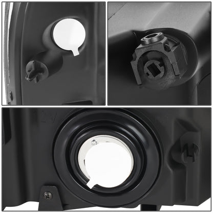 FAROS 07-13 GMC SIERRA 1500 / 07-14 GMC SIERRA 2500, 3500 2/4-DOOR - H11 LOW BEAM / 9005 HIGH BEAM - BLACK HOUSING / AMBER CORNER