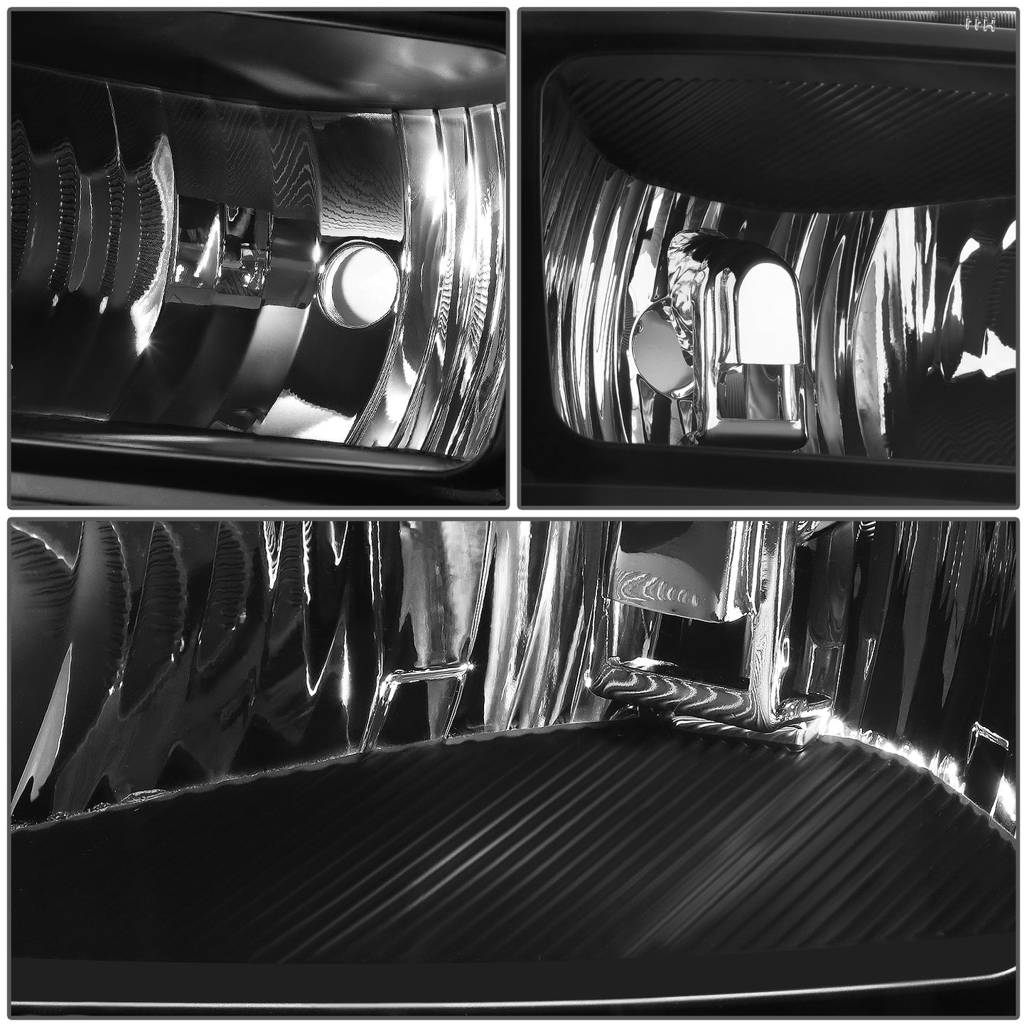 FAROS 07-13 GMC SIERRA 1500 / 07-14 GMC SIERRA 2500, 3500 2/4-DOOR - H11 LOW BEAM / 9005 HIGH BEAM - BLACK HOUSING / CLEAR CORNER