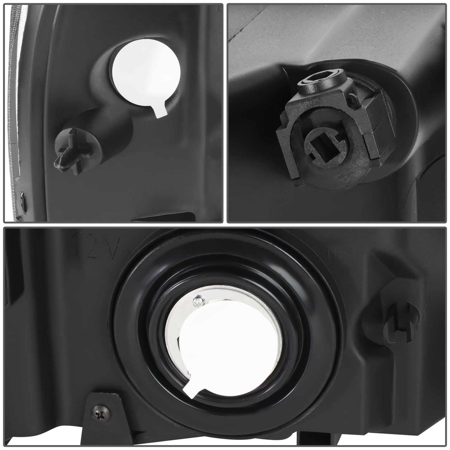 FAROS 07-13 GMC SIERRA 1500 / 07-14 GMC SIERRA 2500, 3500 2/4-DOOR - H11 LOW BEAM / 9005 HIGH BEAM - BLACK HOUSING / CLEAR CORNER