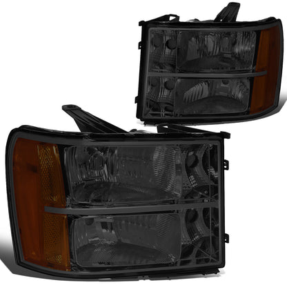 FAROS 07-13 GMC SIERRA 1500 / 07-14 GMC SIERRA 2500, 3500 2/4-DOOR - H11 LOW BEAM / 9005 HIGH BEAM - SMOKE HOUSING / AMBER CORNER
