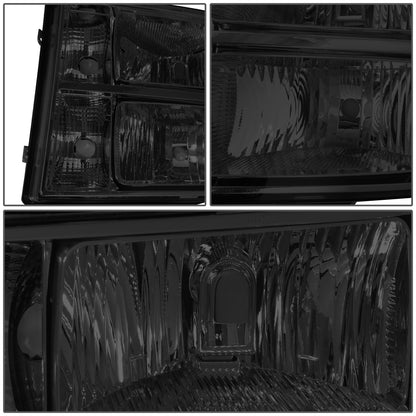 FAROS 07-13 GMC SIERRA 1500 / 07-14 GMC SIERRA 2500, 3500 2/4-DOOR - H11 LOW BEAM / 9005 HIGH BEAM - SMOKE HOUSING / AMBER CORNER