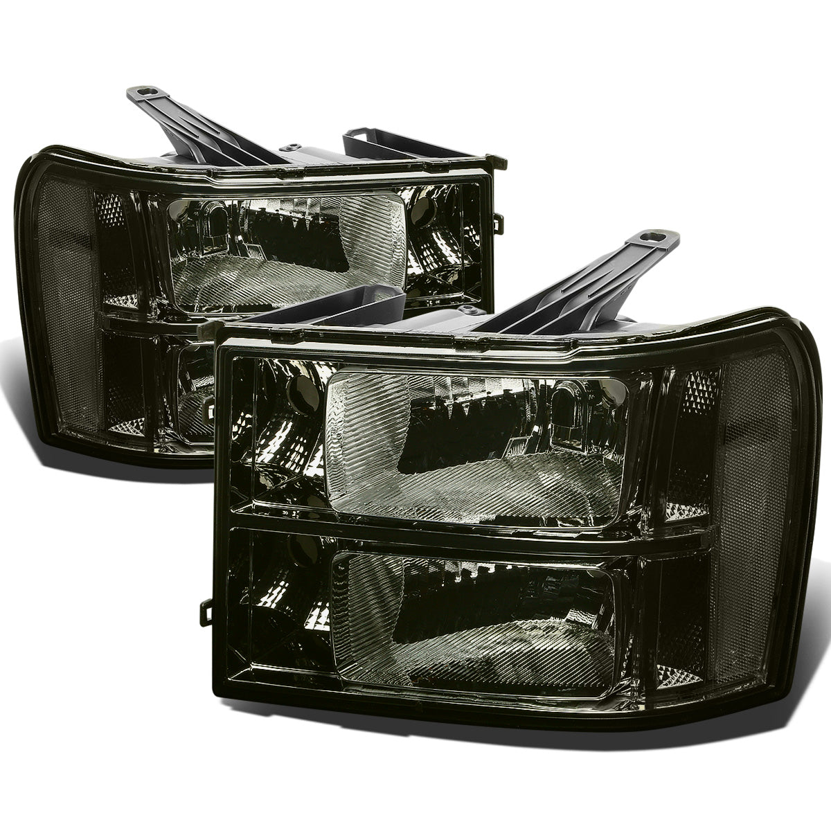 FAROS 07-13 GMC SIERRA 1500 / 07-14 GMC SIERRA 2500, 3500 2/4-DOOR - H11 LOW BEAM / 9005 HIGH BEAM - SMOKE HOUSING / CLEAR CORNER