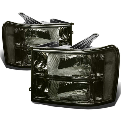 FAROS 07-13 GMC SIERRA 1500 / 07-14 GMC SIERRA 2500, 3500 2/4-DOOR - H11 LOW BEAM / 9005 HIGH BEAM - SMOKE HOUSING / CLEAR CORNER
