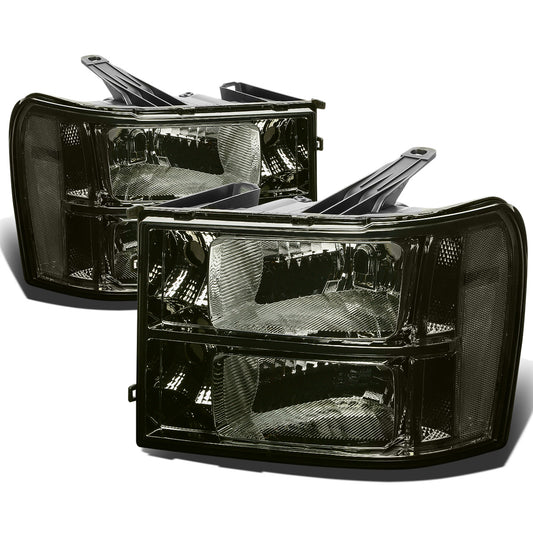 FAROS 07-13 GMC SIERRA 1500 / 07-14 GMC SIERRA 2500, 3500 2/4-DOOR - H11 LOW BEAM / 9005 HIGH BEAM - SMOKE HOUSING / CLEAR CORNER