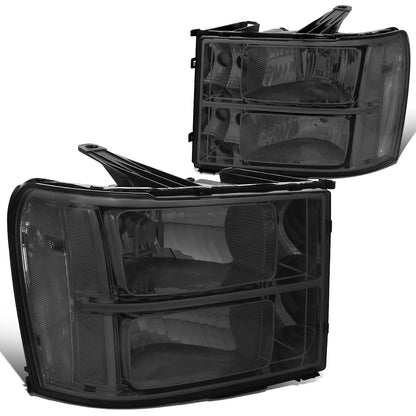 FAROS 07-13 GMC SIERRA 1500 / 07-14 GMC SIERRA 2500, 3500 2/4-DOOR - H11 LOW BEAM / 9005 HIGH BEAM - SMOKE HOUSING / CLEAR CORNER