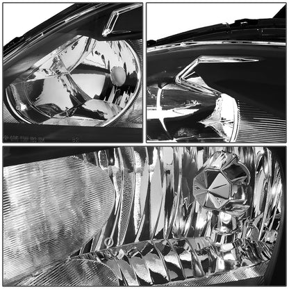 FAROS 03-07 HONDA ACCORD 2/4-DOOR - 9006 LOW BEAM / 9005 HIGH BEAM - BLACK HOUSING / CLEAR CORNER