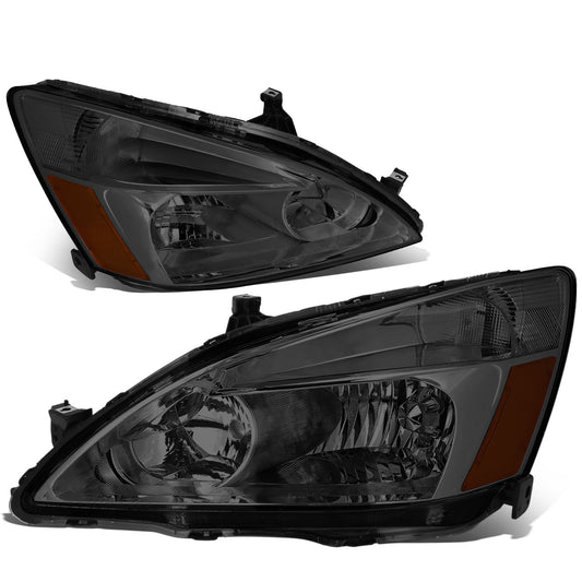 FAROS 03-07 HONDA ACCORD 2/4-DOOR - 9006 LOW BEAM / 9005 HIGH BEAM - SMOKE HOUSING / AMBER CORNER