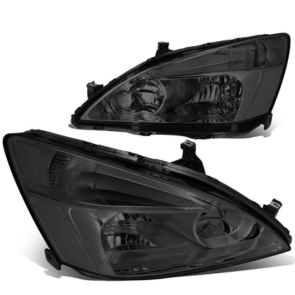 FAROS 03-07 HONDA ACCORD 2/4-DOOR - 9006 LOW BEAM / 9005 HIGH BEAM - SMOKE HOUSING / CLEAR CORNER
