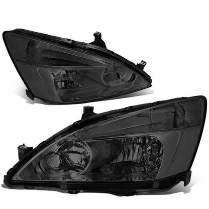 FAROS 03-07 HONDA ACCORD 2/4-DOOR - 9006 LOW BEAM / 9005 HIGH BEAM - SMOKE HOUSING / CLEAR CORNER