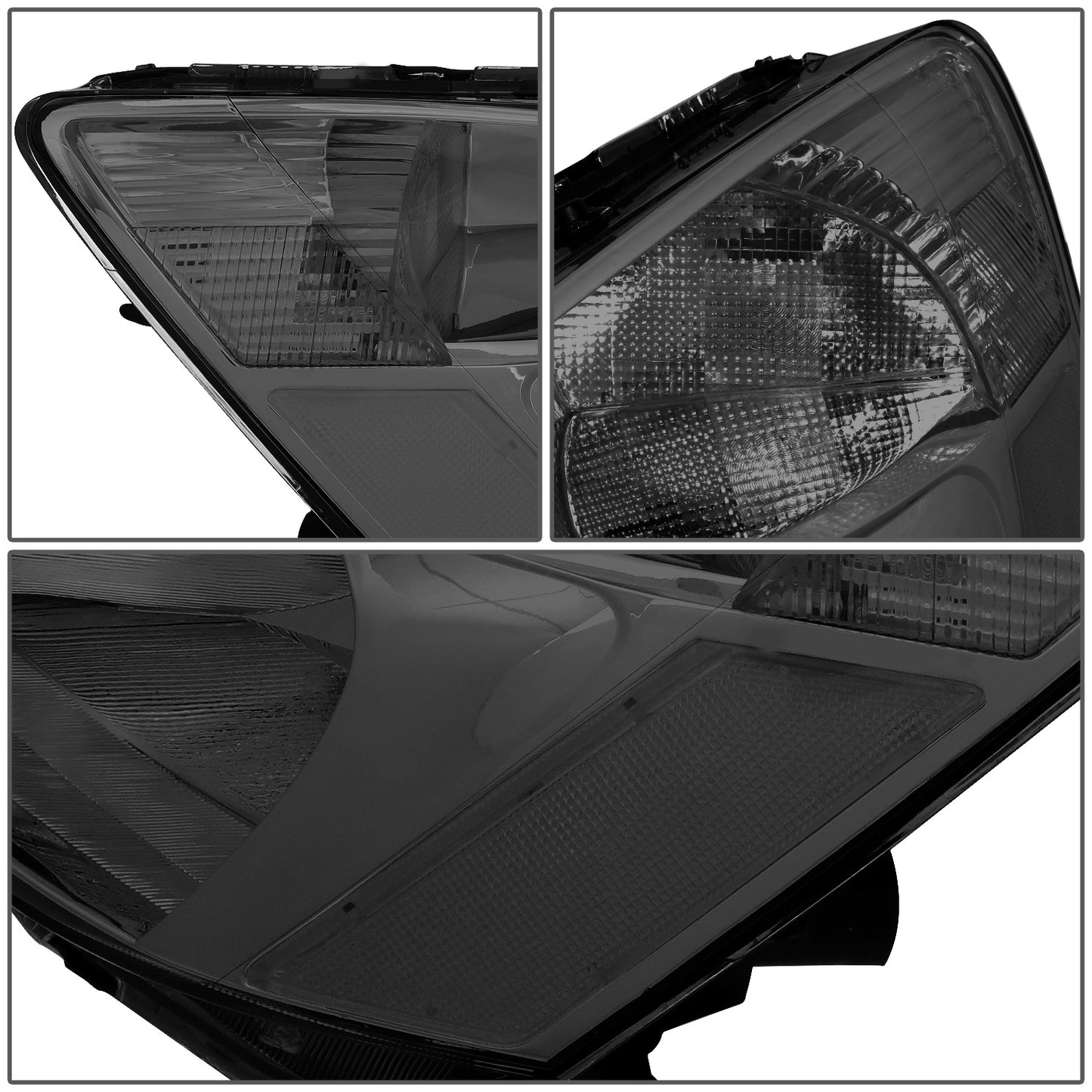 FAROS 03-07 HONDA ACCORD 2/4-DOOR - 9006 LOW BEAM / 9005 HIGH BEAM - SMOKE HOUSING / CLEAR CORNER