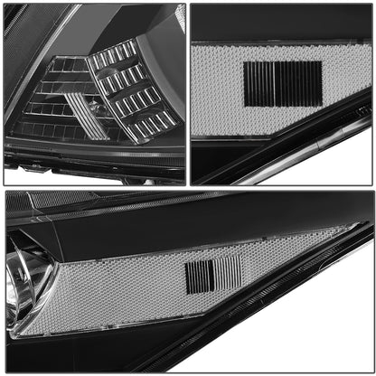 FAROS 08-12 HONDA ACCORD 2-DR COUPE - PROJECTOR - 9005 HIGH BEAM / H11 LOW BEAM - BLACK HOUSING / CLEAR CORNER
