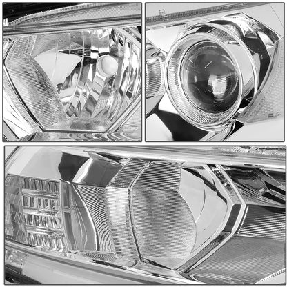 FAROS 08-12 HONDA ACCORD 2-DR COUPE - PROJECTOR - 9005 HIGH BEAM / H11 LOW BEAM - CHROME HOUSING / CLEAR CORNER