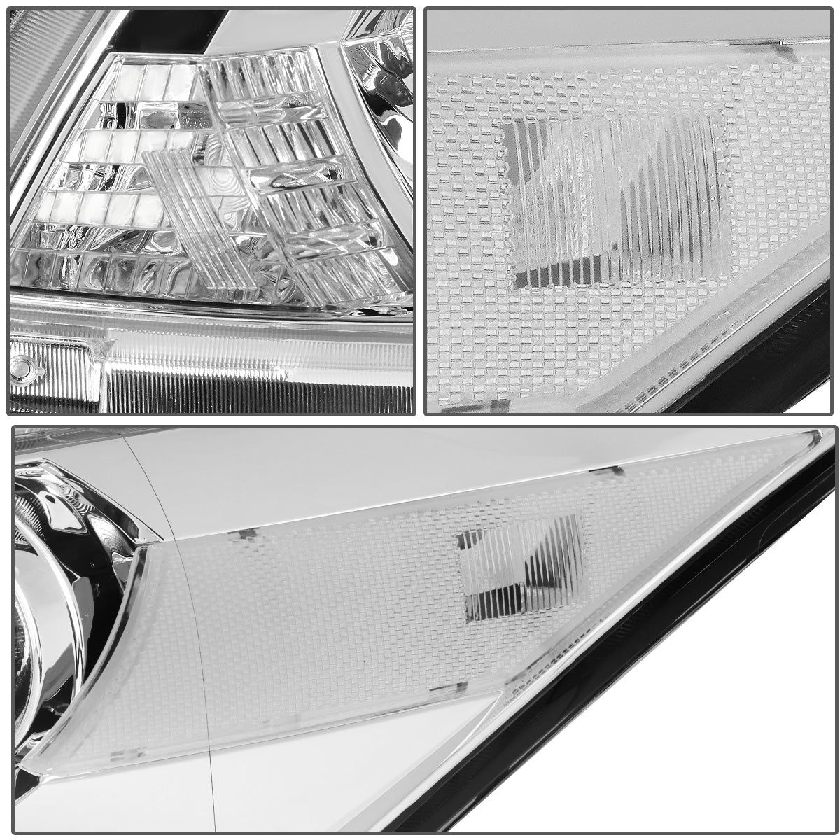 FAROS 08-12 HONDA ACCORD 2-DR COUPE - PROJECTOR - 9005 HIGH BEAM / H11 LOW BEAM - CHROME HOUSING / CLEAR CORNER