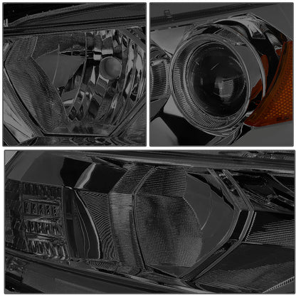 FAROS 08-12 HONDA ACCORD 2-DR COUPE - PROJECTOR - 9005 HIGH BEAM / H11 LOW BEAM - SMOKE HOUSING / AMBER CORNER