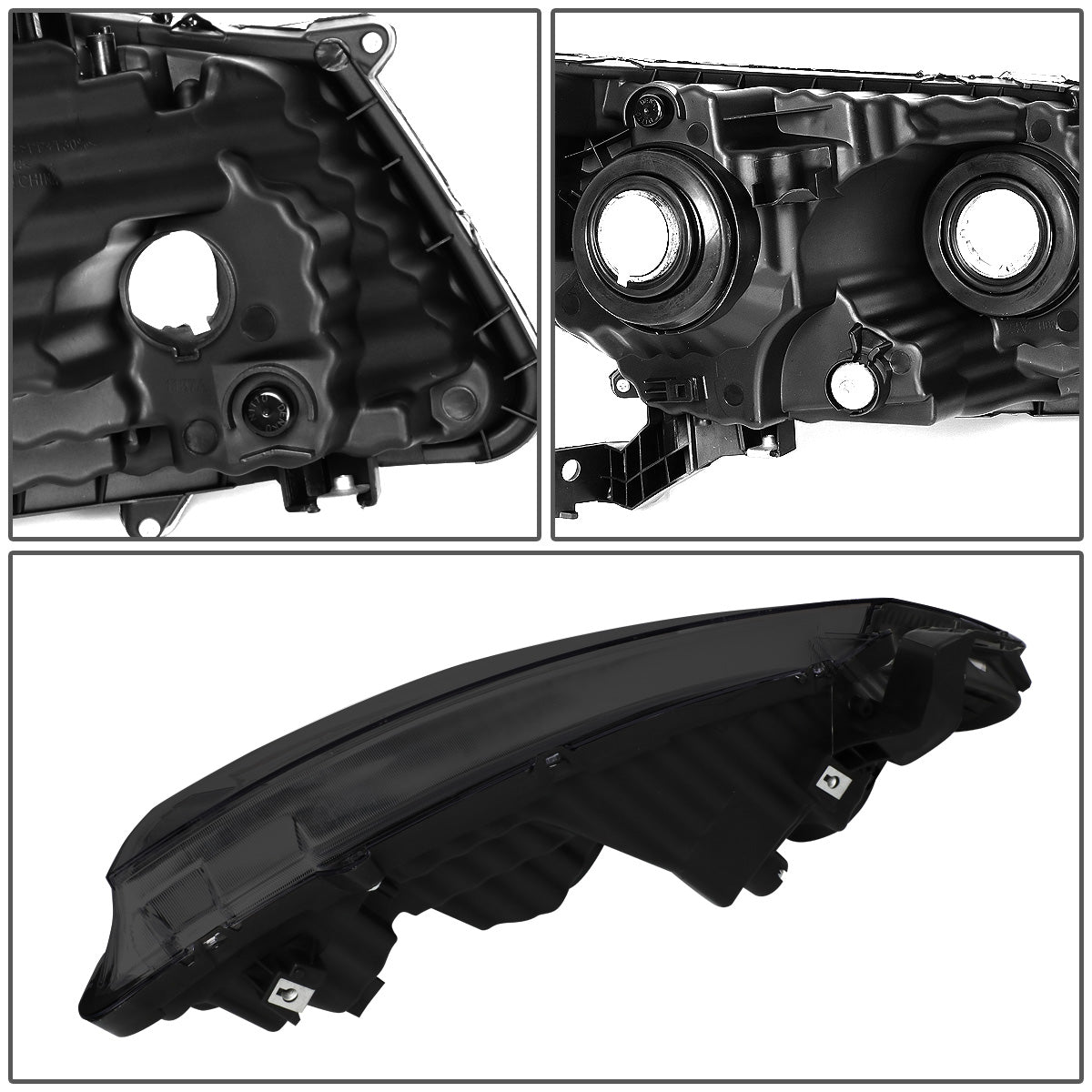 FAROS 08-12 HONDA ACCORD 2-DR COUPE - PROJECTOR - 9005 HIGH BEAM / H11 LOW BEAM - SMOKE HOUSING / AMBER CORNER