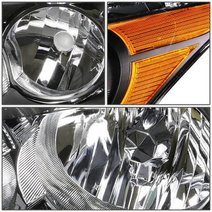 FAROS 08-12 HONDA ACCORD 4-DOOR - 9006 LOW BEAM / 9005 HIGH BEAM - BLACK HOUSING / AMBER CORNER