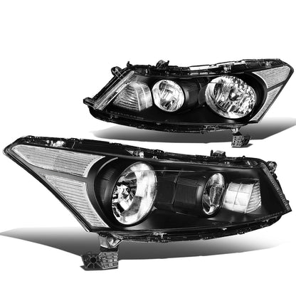 FAROS 08-12 HONDA ACCORD 4-DOOR - 9006 LOW BEAM / 9005 HIGH BEAM - BLACK HOUSING / CLEAR CORNER