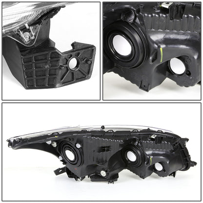 FAROS 08-12 HONDA ACCORD 4-DOOR - 9006 LOW BEAM / 9005 HIGH BEAM - BLACK HOUSING / CLEAR CORNER