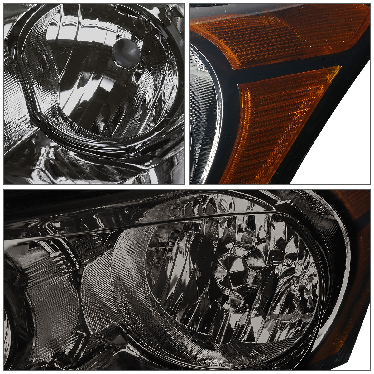 FAROS 08-12 HONDA ACCORD 4-DOOR - 9006 LOW BEAM / 9005 HIGH BEAM - SMOKE HOUSING / AMBER CORNER