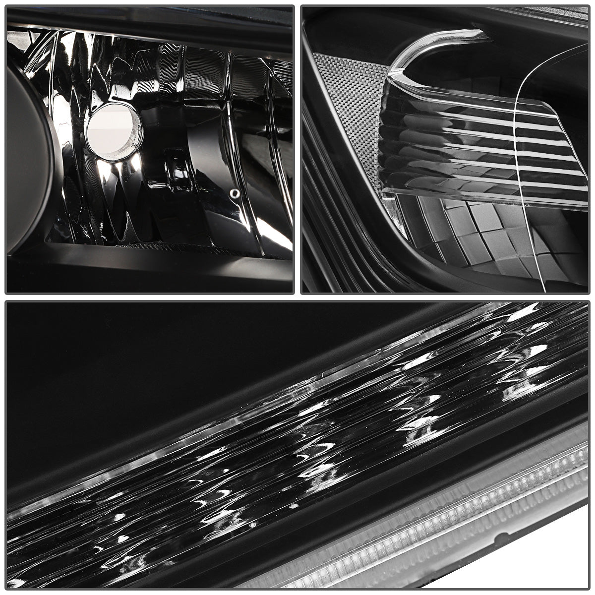 FAROS 13-15 HONDA ACCORD 4-DOOR - PROJECTOR - H11 LOW BEAM / 9005 HIGH BEAM - BLACK HOUSING / CLEAR CORNER