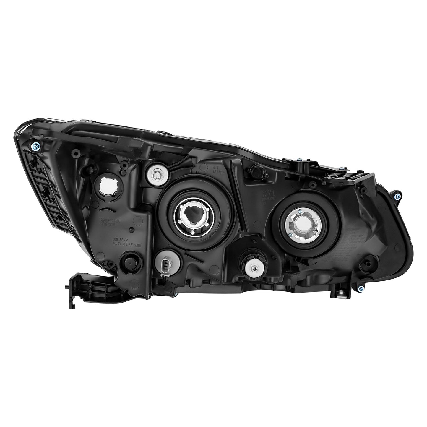 FAROS 16-17 HONDA ACCORD SEDAN - FITS EX, EX-L, SE SPORT MODELS WITH HALOGEN HEADLIGHTS & LED DRL - PROJECTOR - H11 LOW / 9005 HIGH / 7444NA SIGNAL - CHROME HOUSING / AMBER CORNER