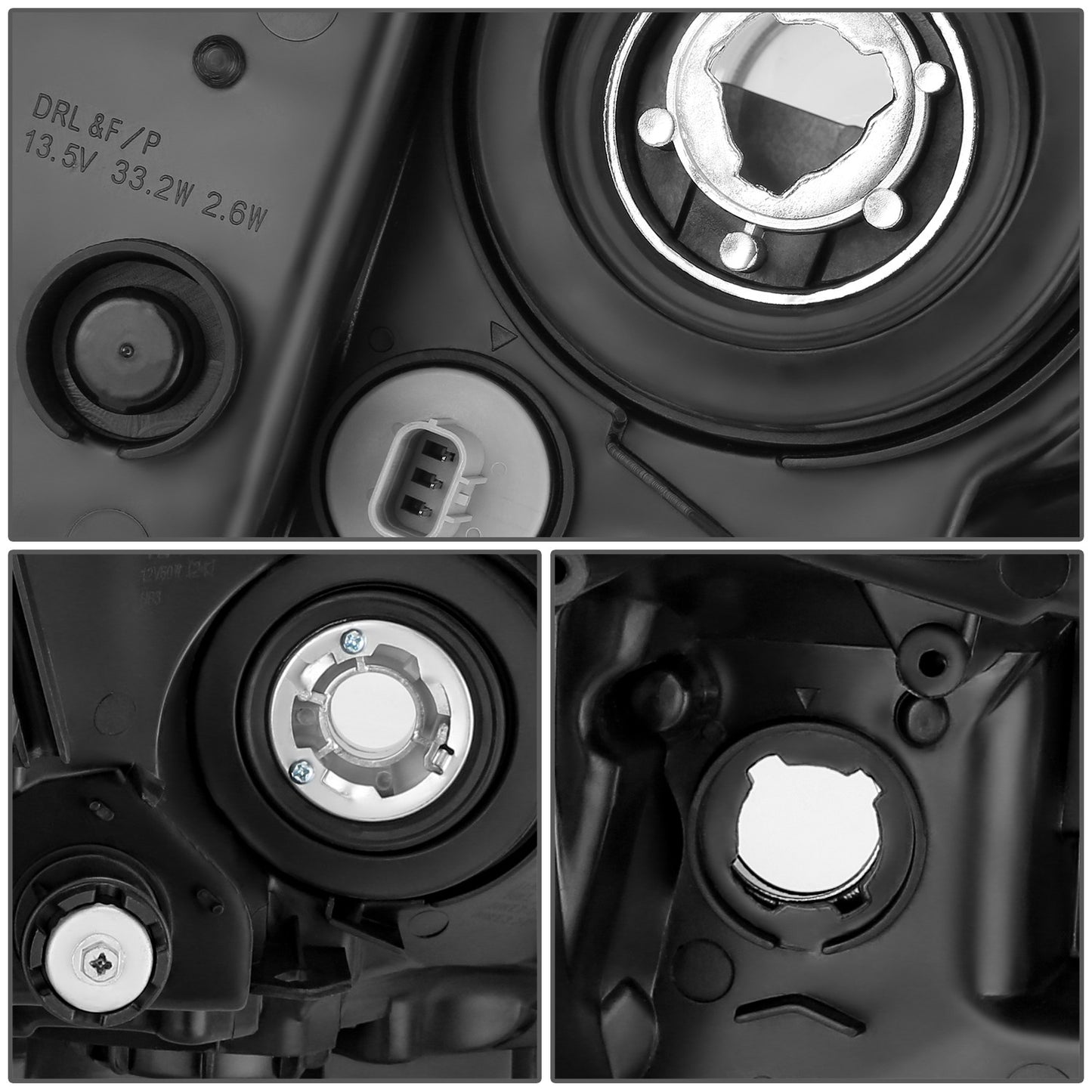 FAROS 16-17 HONDA ACCORD SEDAN - FITS EX, EX-L, SE SPORT MODELS WITH HALOGEN HEADLIGHTS & LED DRL - PROJECTOR - H11 LOW / 9005 HIGH / 7444NA SIGNAL - CHROME HOUSING / AMBER CORNER