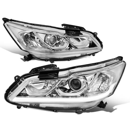 FAROS 16-17 HONDA ACCORD SEDAN - FITS EX, EX-L, SE SPORT MODELS WITH HALOGEN HEADLIGHTS & LED DRL - PROJECTOR - H11 LOW / 9005 HIGH / 7444NA SIGNAL - CHROME HOUSING / CLEAR CORNER