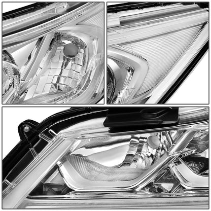 FAROS 16-17 HONDA ACCORD SEDAN - FITS EX, EX-L, SE SPORT MODELS WITH HALOGEN HEADLIGHTS & LED DRL - PROJECTOR - H11 LOW / 9005 HIGH / 7444NA SIGNAL - CHROME HOUSING / CLEAR CORNER