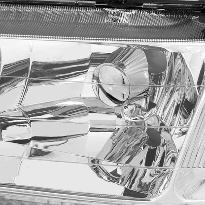 FAROS 98-02 HONDA ACCORD 2/4-DOOR - 9006 LOW BEAM / 9005 HIGH BEAM - CHROME HOUSING / CLEAR CORNER