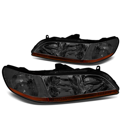 FAROS 98-02 HONDA ACCORD 2/4-DOOR - 9006 LOW BEAM / 9005 HIGH BEAM - SMOKE HOUSING / AMBER CORNER