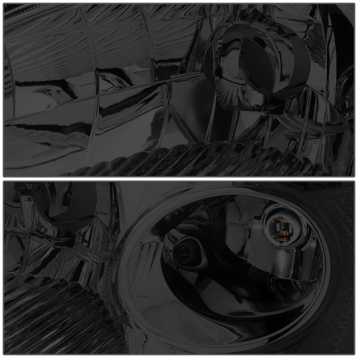 FAROS 01-03 HONDA CIVIC 2/4-DOOR - H4 LOW BEAM / HIGH BEAM - SMOKE HOUSING / CLEAR CORNER