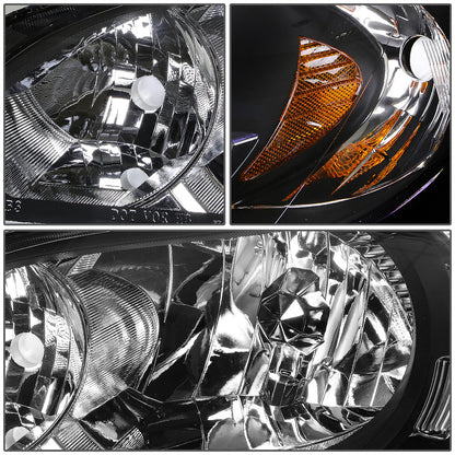 FAROS 04-05 HONDA CIVIC 2/4-DOOR - DOES NOT FIT CIVIC SI 3-DOOR MODELS - OE STYLE - 9006 LOW BEAM / 9005 HIGH BEAM - BLACK HOUSING / AMBER CORNER