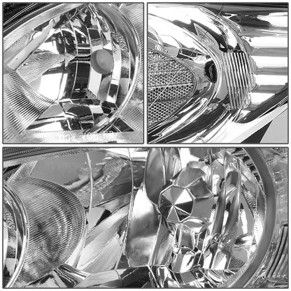 FAROS 04-05 HONDA CIVIC 2/4-DOOR - DOES NOT FIT CIVIC SI 3-DOOR MODELS - OE STYLE - 9006 LOW BEAM / 9005 HIGH BEAM - CHROME HOUSING / CLEAR CORNER