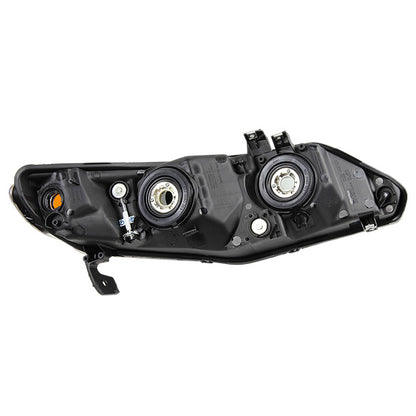 FAROS 06-09 HONDA CIVIC 4-DOOR - 9006 LOW BEAM / 9005 HIGH BEAM - BLACK HOUSING / AMBER CORNER