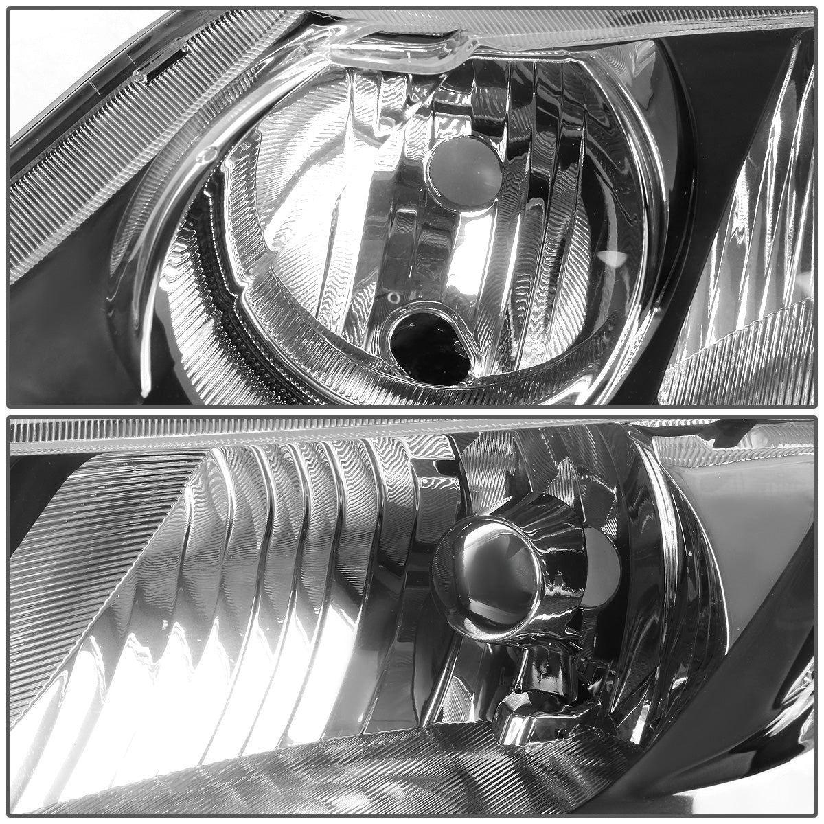 FAROS 06-09 HONDA CIVIC 4-DOOR - 9006 LOW BEAM / 9005 HIGH BEAM - BLACK HOUSING / CLEAR CORNER