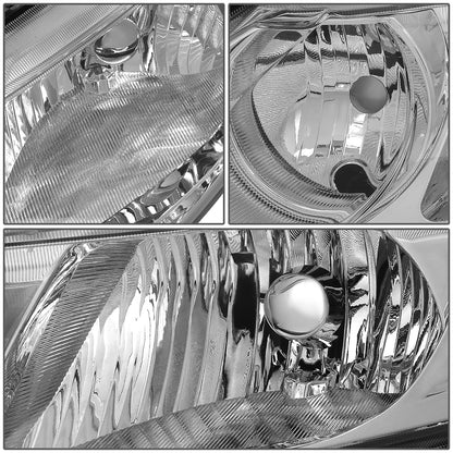 FAROS 06-09 HONDA CIVIC 4-DOOR - 9006 LOW BEAM / 9005 HIGH BEAM - CHROME HOUSING / AMBER CORNER