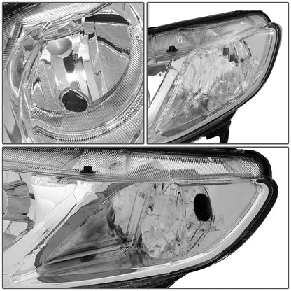 FAROS 06-09 HONDA CIVIC 4-DOOR - 9006 LOW BEAM / 9005 HIGH BEAM - CHROME HOUSING / CLEAR CORNER
