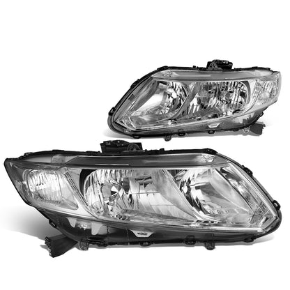 FAROS 12-15 HONDA CIVIC - 9006 LOW BEAM / 9005 HIGH BEAM - CHROME HOUSING / CLEAR CORNER