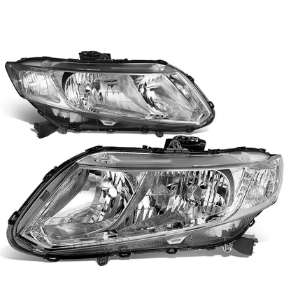 FAROS 12-15 HONDA CIVIC - 9006 LOW BEAM / 9005 HIGH BEAM - CHROME HOUSING / CLEAR CORNER