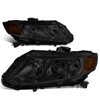 FAROS 12-15 HONDA CIVIC - 9006 LOW BEAM / 9005 HIGH BEAM - SMOKE HOUSING / AMBER CORNER