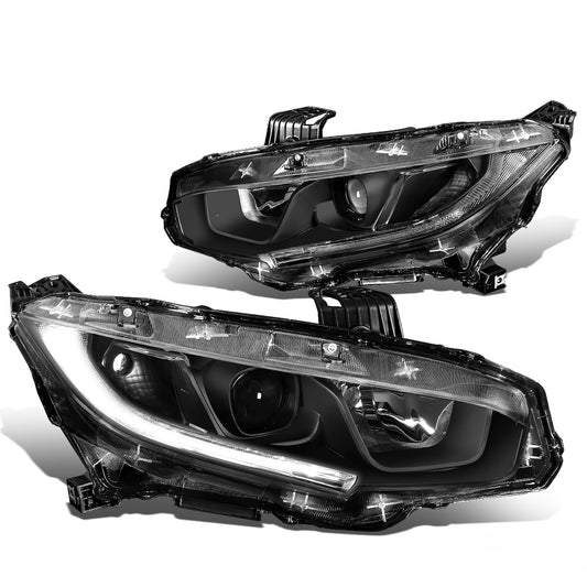 FAROS 16-18 HONDA CIVIC - H11 LOW BEAM / 9005 HIGH BEAM - BLACK HOUSING / CLEAR CORNER