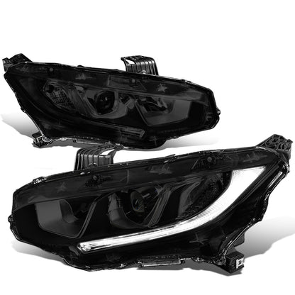 FAROS 16-18 HONDA CIVIC - H11 LOW BEAM / 9005 HIGH BEAM - SMOKE HOUSING / CLEAR CORNER