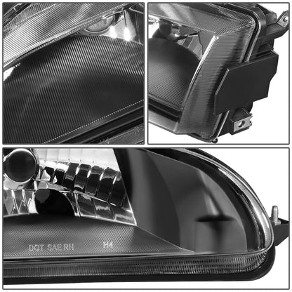 FAROS 92-95 HONDA CIVIC - OE STYLE - H4 HEADLIGHT - BLACK HOUSING