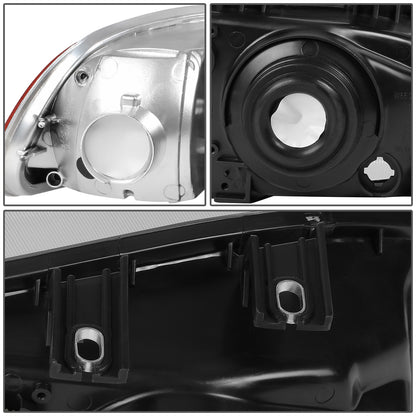 FAROS 92-95 HONDA CIVIC 2/3DR - H4 HEADLIGHT / 3946 SIGNAL - CHROME HOUSING / CLEAR CORNER