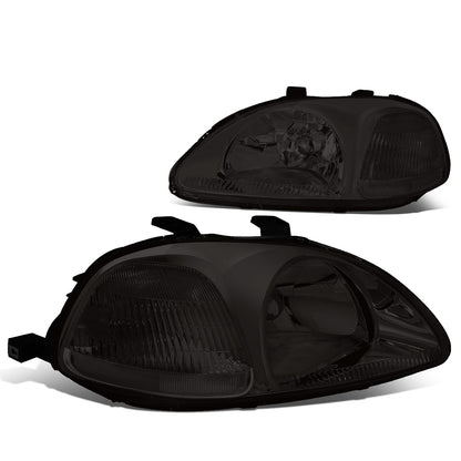 FAROS 96-98 HONDA CIVIC 2/3/4-DOOR - H4 LOW BEAM / HIGH BEAM - SMOKE HOUSING / CLEAR CORNER
