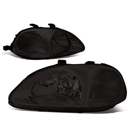FAROS 96-98 HONDA CIVIC 2/3/4-DOOR - H4 LOW BEAM / HIGH BEAM - SMOKE HOUSING / CLEAR CORNER