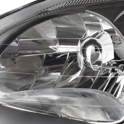 FAROS 99-00 HONDA CIVIC 2/3/4-DOOR - H4 LOW BEAM / HIGH BEAM - BLACK HOUSING / AMBER CORNER